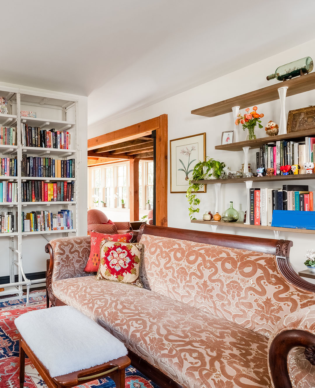 Organized Living Room - Upstart Good - Newport, RI - Sustainability Consulting & Sustainable Home Organization